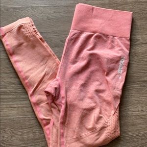 Peach colored gymshark leggings